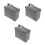 3Stk Grau Aufbewahrungstasche Oxford 7