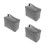 3Stk Grau Aufbewahrungstasche Oxford 10