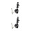 2Pièces Pince Caméra ABS Noir Antidérapante Pour Accessoires 5