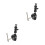 2Pièces Pince Caméra ABS Noir Antidérapante Pour Accessoires 9