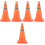 5Pièces Cônes De Circulation Pliables Orange Pour 6