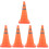 5Pièces Cônes De Circulation Pliables Orange Pour 7