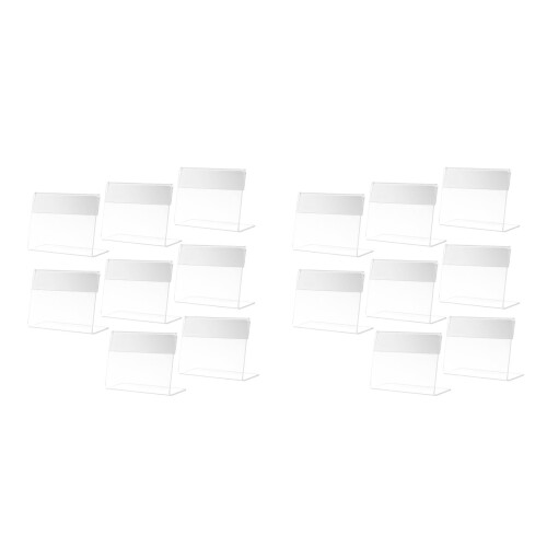 16Pièces Porte-Prix Transparent En Forme L Incliné 2
