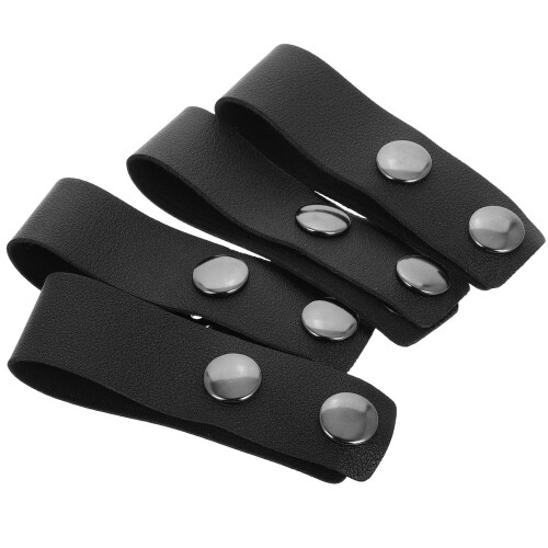 16Pièces Maintien Ceinture Élastique PU Noir Usage Chaussures Durable 1