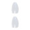 2Pièces Voiles Courts Blancs Perles Pour Coiffe 8