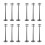 12Pièces Poteaux Téléphoniques Miniatures ABS Gris Pour Décor Train 6