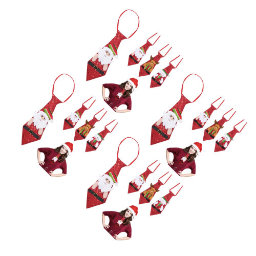 12Pièces Cravates Polyester Imprimé Accessoires De Fête 2