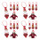 12Pièces Cravates Polyester Imprimé Accessoires De Fête 5