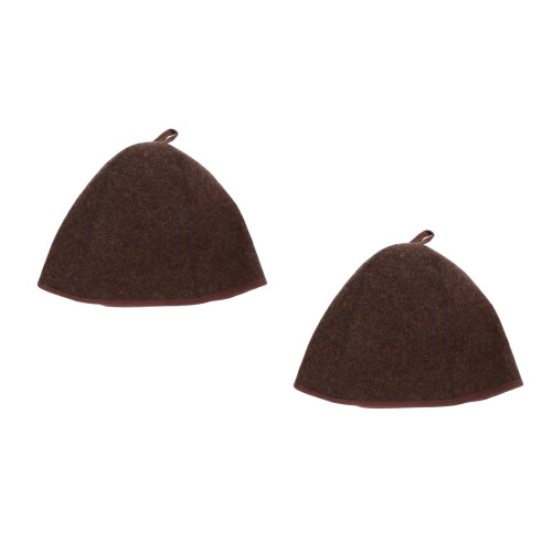 2Pièces Chapeau Sauna Feutre Simple Élégant Pour Sauna 2