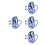 4Pièces Cordes Bungee Ajustables En ABS Bleu Pour Camping Transport 6