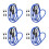 4Pièces Cordes Bungee Ajustables En ABS Bleu Pour Camping Transport 9