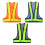 2Pièces Gilet Bleu Haute Visibilité Réfléchissant Ajustable 2