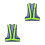 2Pièces Gilet Bleu Haute Visibilité Réfléchissant Ajustable 8