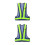2Pièces Gilet Bleu Haute Visibilité Réfléchissant Ajustable 10
