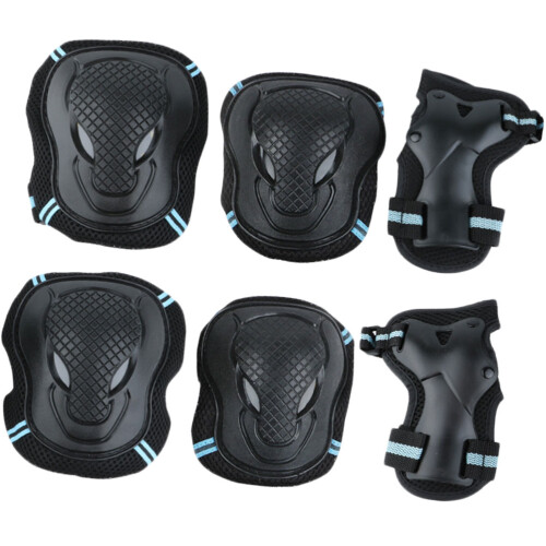 3Ensembles Protections Robustes Noires Pour Cyclisme Skateboard Mains 1