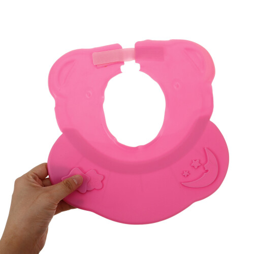3Pièces Bonnet De Shampooing Rose Confortable Protection Oreilles 2