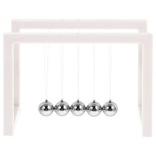 3Pcs Newton Balance Balls White Physics Educational Desktop Ornament 1