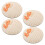 4Pièces Bébé En Bois Orange Rond Décor 2