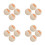 4Pièces Bébé En Bois Orange Rond Décor 8