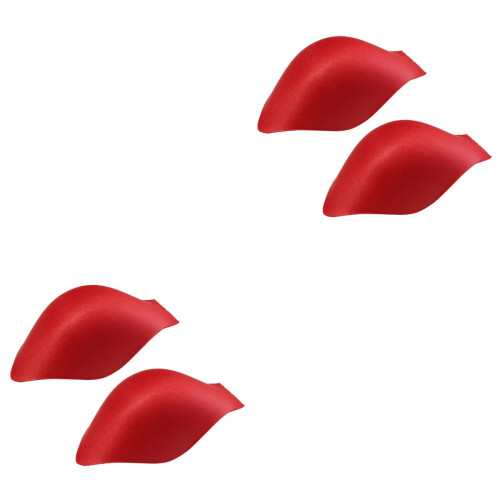 4Pcs Mens Bulge Pouch Pad Red Polyester Underwear 2