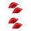 4Pcs Mens Bulge Pouch Pad Red Polyester Underwear 5