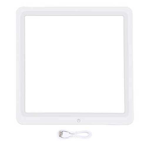 2Sets White Acrylic LED Video Recording Light Panel for Indoor Filming 2