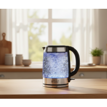 Russell Hobbs 21600-10 Illuminating Glass Kettle, Black, 1.7 Litre, 3000 Watt