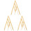 3Pcs Adjustable Golden Stainless Steel Eyebrow Measurement Tools 2