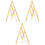 3Pcs Adjustable Golden Stainless Steel Eyebrow Measurement Tools 3