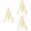 3Pcs Adjustable Golden Stainless Steel Eyebrow Measurement Tools 6