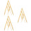 3Pcs Adjustable Golden Stainless Steel Eyebrow Measurement Tools 7