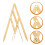 3Pcs Adjustable Golden Stainless Steel Eyebrow Measurement Tools 10