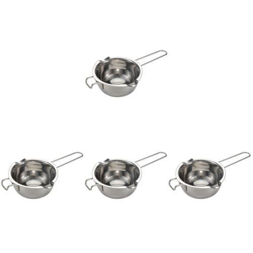 4Pièces Bols Chauffage Beurre Fromage Argent Solide 1