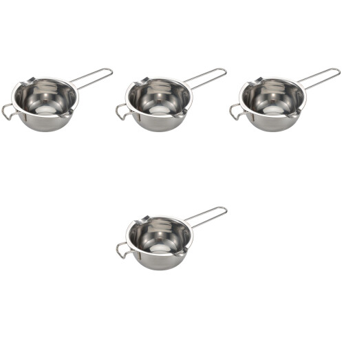 4Pièces Bols Chauffage Beurre Fromage Argent Solide 2