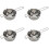 4Pièces Bols Chauffage Beurre Fromage Argent Solide 5