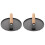 2Pcs Cast Iron Burger Press Round Grill Meat Press Non-Stick Surface 4