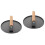 2Pcs Cast Iron Burger Press Round Grill Meat Press Non-Stick Surface 6