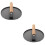 2Pcs Cast Iron Burger Press Round Grill Meat Press Non-Stick Surface 8