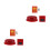 2Sets Loud 6In Red Fire Bell Metal Plastic Wired Alarm Kit with Button 8