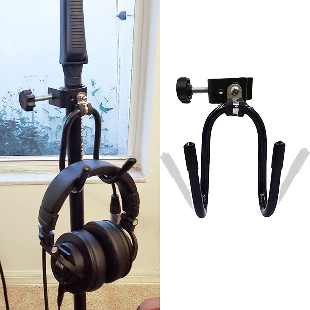 Auxphome Headphone Hanger Stand Tambourines Mount Cowbell Mounting Bracket, Cla