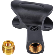 Flexible Large Microphone Clips for all Handheld Transmitters Mic Holder Adapter Hard & Durable Plastic/Copper Threading With copper screws