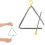 1Pc Easy Handle Triangle Hand Percussion Smooth Surface Triangle Musical Percuss 1