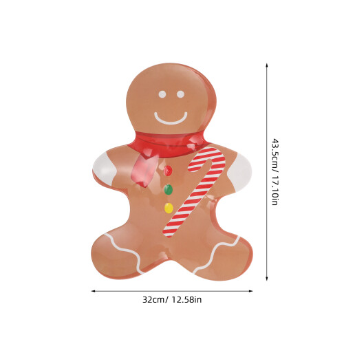 Gingerbread Man Serveringsbricka I Melamin För Jul 2