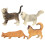 16Pièces Statues De Chat Simulation Résistantes Décor Pour Enfants 2