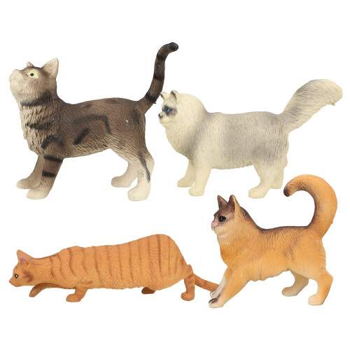 16Pièces Statues De Chat Simulation Résistantes Décor Pour Enfants 1