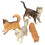 16Pièces Statues De Chat Simulation Résistantes Décor Pour Enfants 3