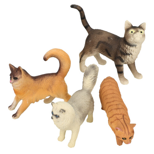 16Pièces Statues De Chat Simulation Résistantes Décor Pour Enfants 2