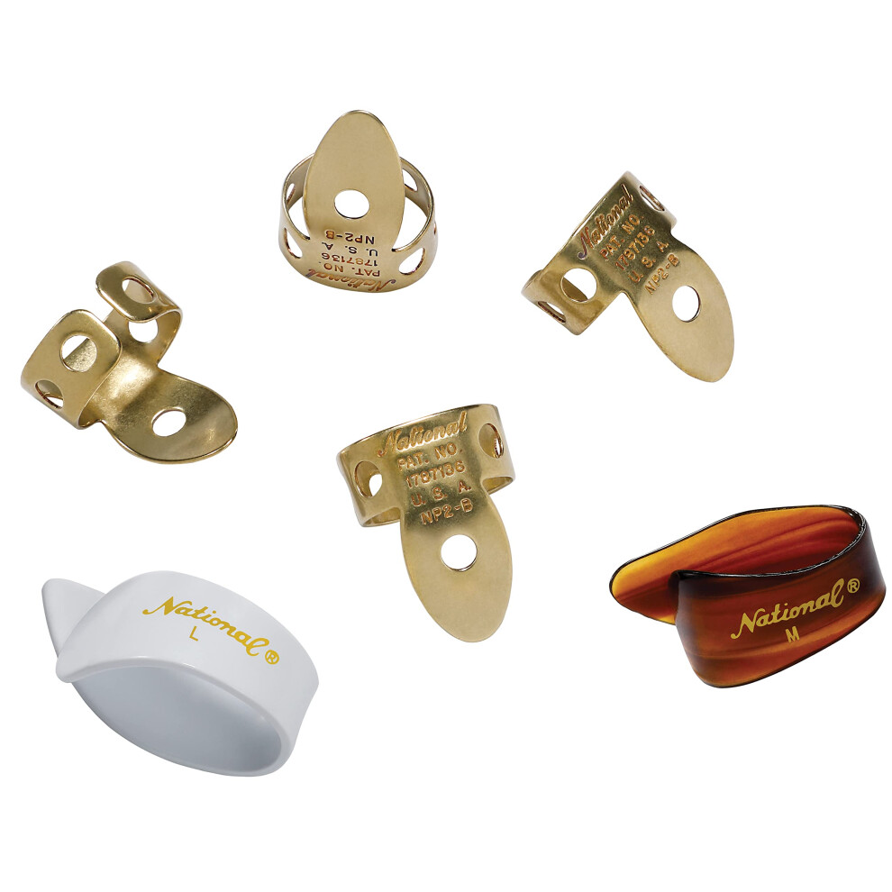 D'addario National Finger Picks For Guitar & Banjo, Finger & Thumb Pic