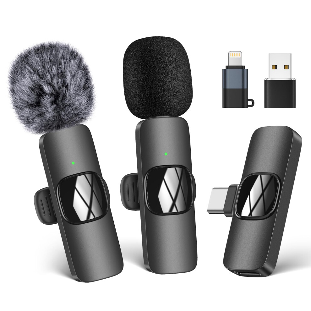 Hmkch Wireless Lavalier Microphone For Iphone - Ipad, Android Phone,Computer, Mini Lapel Mic With Noise Reduction And Crystal Sound For Video Recordi 5003905117076