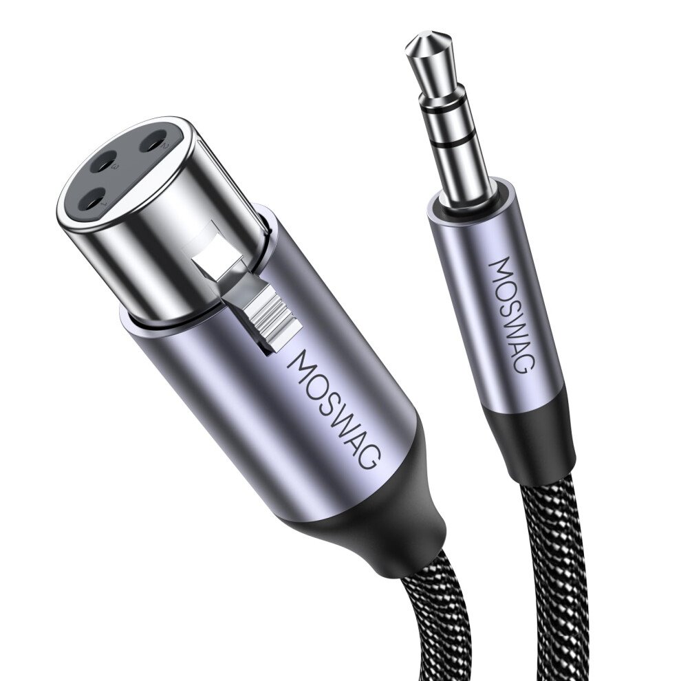 Moswag 3.5Mm To Xlr Female Cable, 1M/3.3Ft Xlr To 3.5Mm Jack Microphon